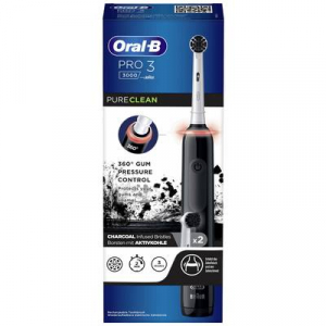 Oral-B  Pro 3, 3000 Pure Clean (613011) Elektromos fogkefe Forgó/oszcilláló/pulzáló Fekete/fehér