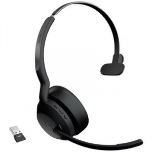 Jabra  Evolve2 55 MS Telefon On Ear headset Bluetooth&reg; Mono Fekete Noise Cancelling, mikrofon zajelnyom&aacute;s Headset, Mono (25599-899-999)