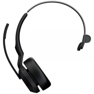 Jabra  Evolve2 55 MS Telefon On Ear headset Bluetooth&reg; Mono Fekete Noise Cancelling, mikrofon zajelnyom&aacute;s Headset, Mono (25599-899-999)