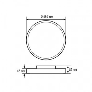 ESYLUX  (EO10850592) (EO10850592) LED-es mennyezeti l&aacute;mpa LED Feh&eacute;r
