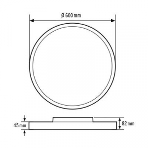 ESYLUX  (EO10850646) (EO10850646) LED-es mennyezeti l&aacute;mpa LED Feh&eacute;r