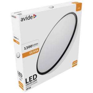 Avide  (ACLO28NW-15W-OLI-B) Oyster Olivia LED-es mennyezeti lámpa LED Fixen beépített LED-es EEK: F (A - G) 15 W Fekete
