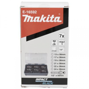 Makita  &Uuml;tvef&uacute;r&oacute; dug&oacute;kulcs bet&eacute;t k&eacute;szlet 7 r&eacute;szes (E-16592)