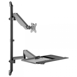My Wall  (HL64L) 1 db Monitor fali tartó 43,2 cm (17) - 81,3 cm (32) Fekete Állítható magasságú, Dönthető, Csuklóval mozgatható, Billentyűzet tartó