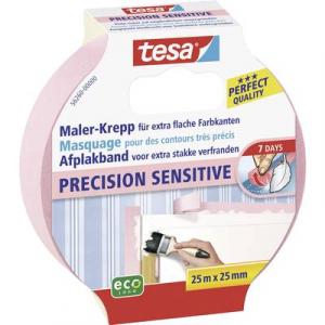 Tesa  maszkol&oacute;szalag, fedő, festőszalag 25 m x 25 mm r&oacute;zsasz&iacute;n &reg; Maler-Krepp Precision Sensitive 56260 (56260-00000-03)