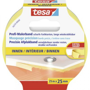 Tesa  maszkol&oacute;szalag, fedő, festőszalag 25 m x 25 mm s&aacute;rga sz&iacute;nű &reg; Maler-Krepp 56270 (56270-00000-01)