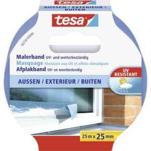 Tesa  k&uuml;lt&eacute;ri maszkol&oacute;szalag, krepp fedő, festőszalag 25 m x 25 mm k&eacute;k sz&iacute;nű &reg; Maler-Krepp Precision Outdoor 56250 (56250-00000-01)