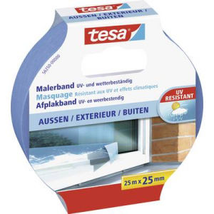 Tesa  k&uuml;lt&eacute;ri maszkol&oacute;szalag, krepp fedő, festőszalag 25 m x 25 mm k&eacute;k sz&iacute;nű &reg; Maler-Krepp Precision Outdoor 56250 (56250-00000-01)