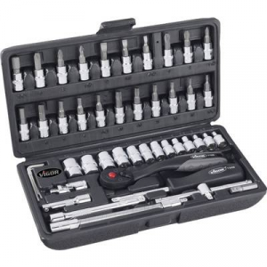 Vigor Dugókulcs készlet 6,3 mm (1/4), 46 részes,  (V2414)