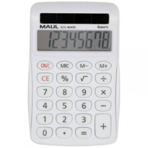 Maul  ECO MJ 455 Asztali számítógép Fehér Kijelző (számjegy): 8 Napenergiával üzemeltetett (Sz x Ma x Mé) 71 x 112 x 20 mm (7263102)