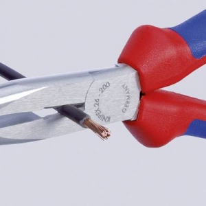 KNIPEX F&eacute;l-kerek csőrű fog&oacute; v&aacute;g&oacute;&eacute;llel (g&oacute;lyacsőr fog&oacute;), 200 mm, 201 g,  (26 12 200)
