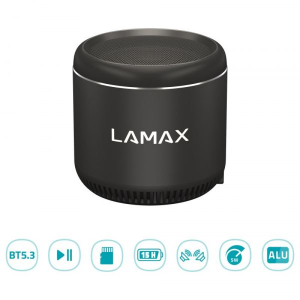 LAMAX Sphere2 Mini USB-C Bluetooth hangszóró fekete (LXWSMSPR2MCBA)