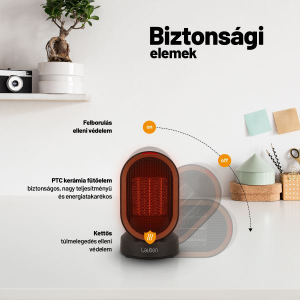 Lauben Desk Fan&Heater 2in1 600BB asztali hősugárzó (LBHFMDFH60BBA)