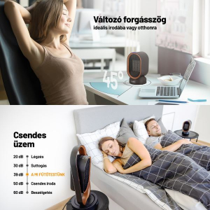 Lauben Desk Fan&Heater 2in1 600BB asztali hősugárzó (LBHFMDFH60BBA)