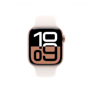 Apple Watch Series 10 GPS 42mm rozéarany alumíniumtok, lágy rózsaszín sportszíj M/L méret (MWWJ3QH/A)