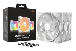 Be quiet! LIGHT WINGS LX 140mm PWM hűtő ventilátor fehér 3db (BL128)