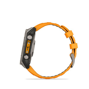 Garmin Fenix 8 47mm AMOLED Sapphire, Titanium, narancs/grafit szilikon szíjjal (ED XD) (010-02904-11)