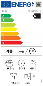 Candy RP 496BWMR8/1-S elöltöltős mosógép
