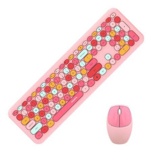 MOFII 666 vezeték nélküli angol billentyűzet + egér pink (6950125748896)