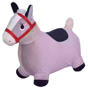Lovacska ugráló plüss felülettel 56 cm szürke (KD307-GREY)