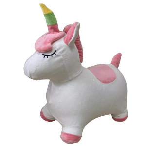 Unikornis ugr&aacute;l&oacute; pl&uuml;ss fel&uuml;lettel 56 cm (KD307-WHITE)