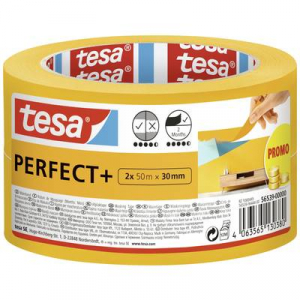 Tesa  Perfect+ (56539-00000-00) Festő v&eacute;dőszalag S&aacute;rga (H x Sz) 100 m x 30 mm 2 db