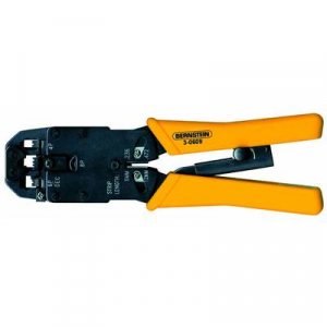 Bernstein Racsnis moduláris krimpelő fogó, UTP, telefon csatlakozó krimpelő RJ10, RJ11, RJ12, RJ45 Bernstein (3-0609)