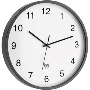 TFA Dostmann  (60.3511.10) Rádiójel vezérlésű Falióra 302 mm x 40 mm Antracit