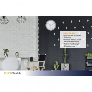 TFA Dostmann  (60.3049.02) Kvarc Fali&oacute;ra 280 mm x 280 mm x 37 mm Feh&eacute;r