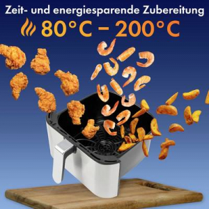 ProfiCook  PC-FR 1269 H Forrólevegős fritőz 8 l 1800 W Nemesacél, Fekete (501269)