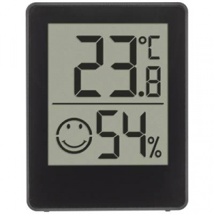 TFA Dostmann  Digitales Thermo-Hygrometer Hőm&eacute;rs&eacute;klet- &eacute;s l&eacute;gnedvess&eacute;g m&eacute;rő Fekete (30.5039.01.03)