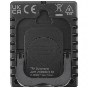 TFA Dostmann  Digitales Thermo-Hygrometer Hőm&eacute;rs&eacute;klet- &eacute;s l&eacute;gnedvess&eacute;g m&eacute;rő Fekete (30.5039.01.03)