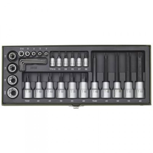 Proxxon  Dugókulcs készlet 1/2 (12,5 mm), 1/4 (6,3 mm) 29 részes (23103)