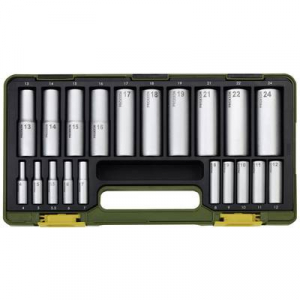 Proxxon  Dugókulcs készlet 1/2 (12,5 mm), 1/4 (6,3 mm) 20 részes (23292)