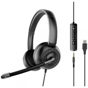 Speedlink  METIS On Ear headset Vezetékes Stereo Fekete Headset, Hangerő szabályozás, Mikrofon némítás (SL-870007-BK)
