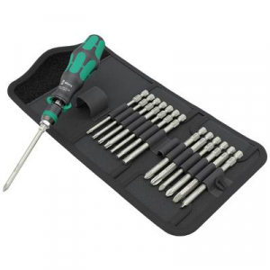 Wera  Kraftform Kompakt 838 RA-R M Set 1 (05051061001) Bit készlet 15 részes Kereszthornyú Phillips, Kereszthornyú Pozidriv, TORX, Belső hatlap, Egyen