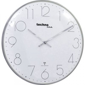Techno Line  (WT 8235 chrom-optik) Rádiójel vezérlésű Falióra 350 mm x 25 mm Króm