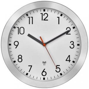 TFA Dostmann  (60.3546.02) R&aacute;di&oacute;jel vez&eacute;rl&eacute;sű Fali&oacute;ra 25 cm x 4 cm Alum&iacute;nium (csiszolt)