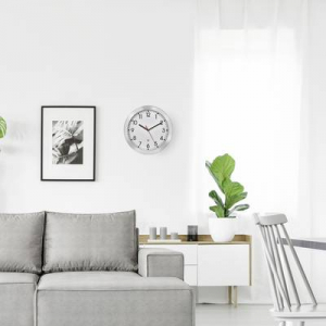 TFA Dostmann  (60.3546.02) R&aacute;di&oacute;jel vez&eacute;rl&eacute;sű Fali&oacute;ra 25 cm x 4 cm Alum&iacute;nium (csiszolt)