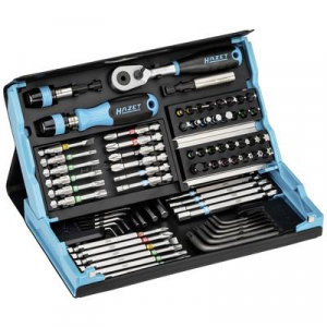 Hazet  (2200SC-31) Bit készlet 74 részes Egyeneshornyú, Kereszthornyú Phillips, Kereszthornyú Pozidriv, Belső hatlap, TORX, Szabotázsálló TORX
