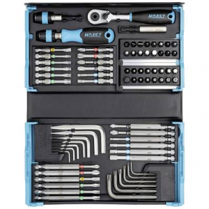Hazet  (2200SC-31) Bit készlet 74 részes Egyeneshornyú, Kereszthornyú Phillips, Kereszthornyú Pozidriv, Belső hatlap, TORX, Szabotázsálló TORX