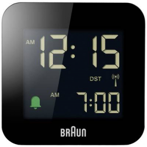 Braun  (BC08B-DCF) Rádiójel vezérlésű Ébresztőóra Fekete Negatív kijelző