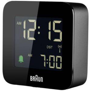 Braun  (BC08B-DCF) Rádiójel vezérlésű Ébresztőóra Fekete Negatív kijelző