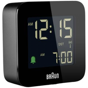 Braun  (BC08B-DCF) Rádiójel vezérlésű Ébresztőóra Fekete Negatív kijelző