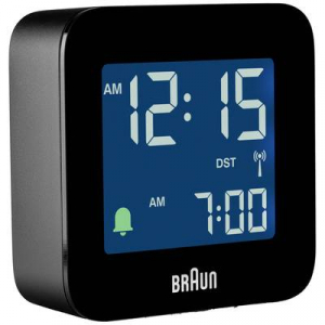 Braun  (BC08B-DCF) Rádiójel vezérlésű Ébresztőóra Fekete Negatív kijelző