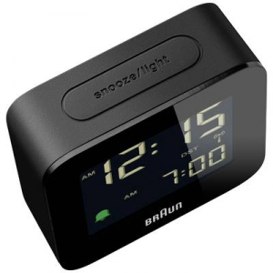 Braun  (BC08B-DCF) Rádiójel vezérlésű Ébresztőóra Fekete Negatív kijelző