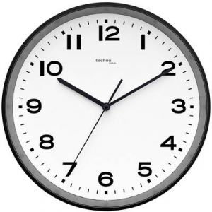 Techno Line  (WT 8500-3 schwarz) Rádiójel vezérlésű Falióra 30 cm x 4.1 cm Fekete