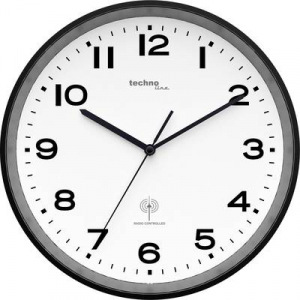 Techno Line  (WT 8500-3 schwarz) Rádiójel vezérlésű Falióra 30 cm x 4.1 cm Fekete