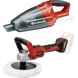 Einhell Power X-Change TE-VC 18 Li + CE-CP 18/180 akkus k&eacute;zi porsz&iacute;v&oacute; akkus pol&iacute;roz&oacute;val, akkumul&aacute;tor n&eacute;lk&uuml;l
