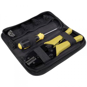 Maxtrack  (SW 17 L) (SW 17 L) Krimpelő k&eacute;szlet &Eacute;rv&eacute;gh&uuml;velyek, Csatlakoz&oacute;k, K&aacute;belcsatlakoz&oacute; 0.5 - 16 mm2 Cser&eacute;lhető krimpelőbet&eacute;ttel